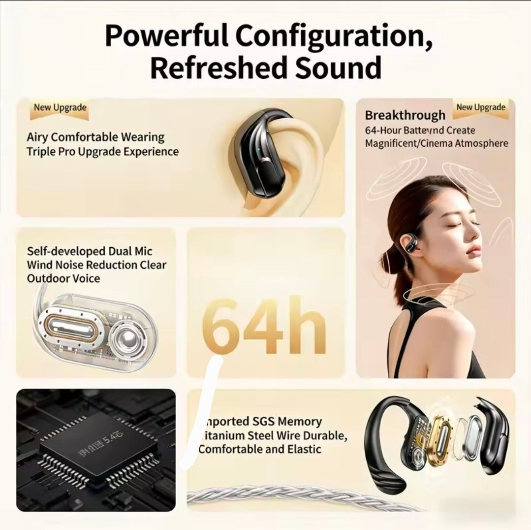 Auriculares Bluetooth Q13 Inalámbricos con Sonido Espacial y Batería de Larga Duración