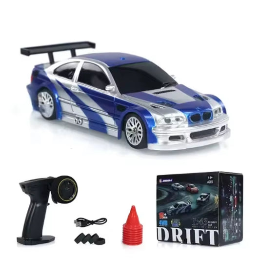 Auto Mini Drift Bmw M3 Gtr 15kmh Tamaño 1:43, Gris/azul
