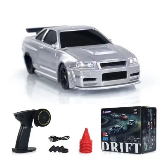 Auto Mini Drift Nissan Skyline 15kmh Tamaño 1:43, Gris