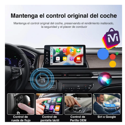 Adaptador Inalámbrico Carplay Y Android Auto Para Convertir Cable A Wireless Con Usb Y Tipo C