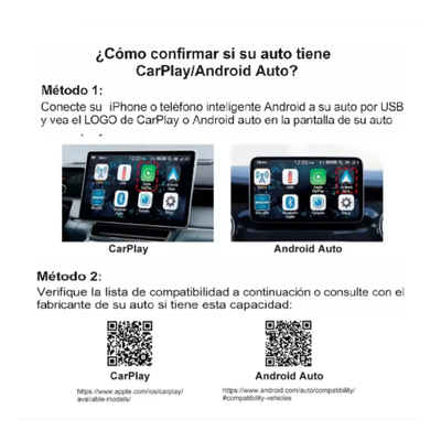 Adaptador Inalámbrico Carplay Y Android Auto Para Convertir Cable A Wireless Con Usb Y Tipo C
