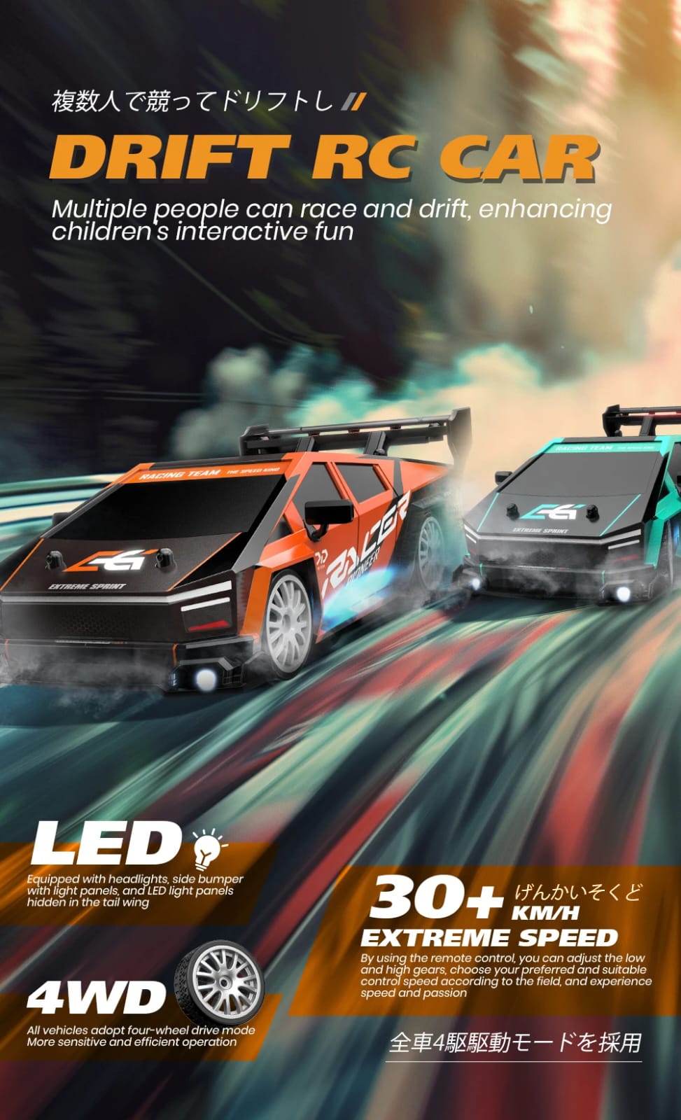 auto drift CyberTruck escala 1:24 Racing control remoto