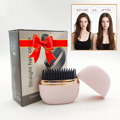 Mini Cepillo Alisador Recargable USB  Práctico y elegante