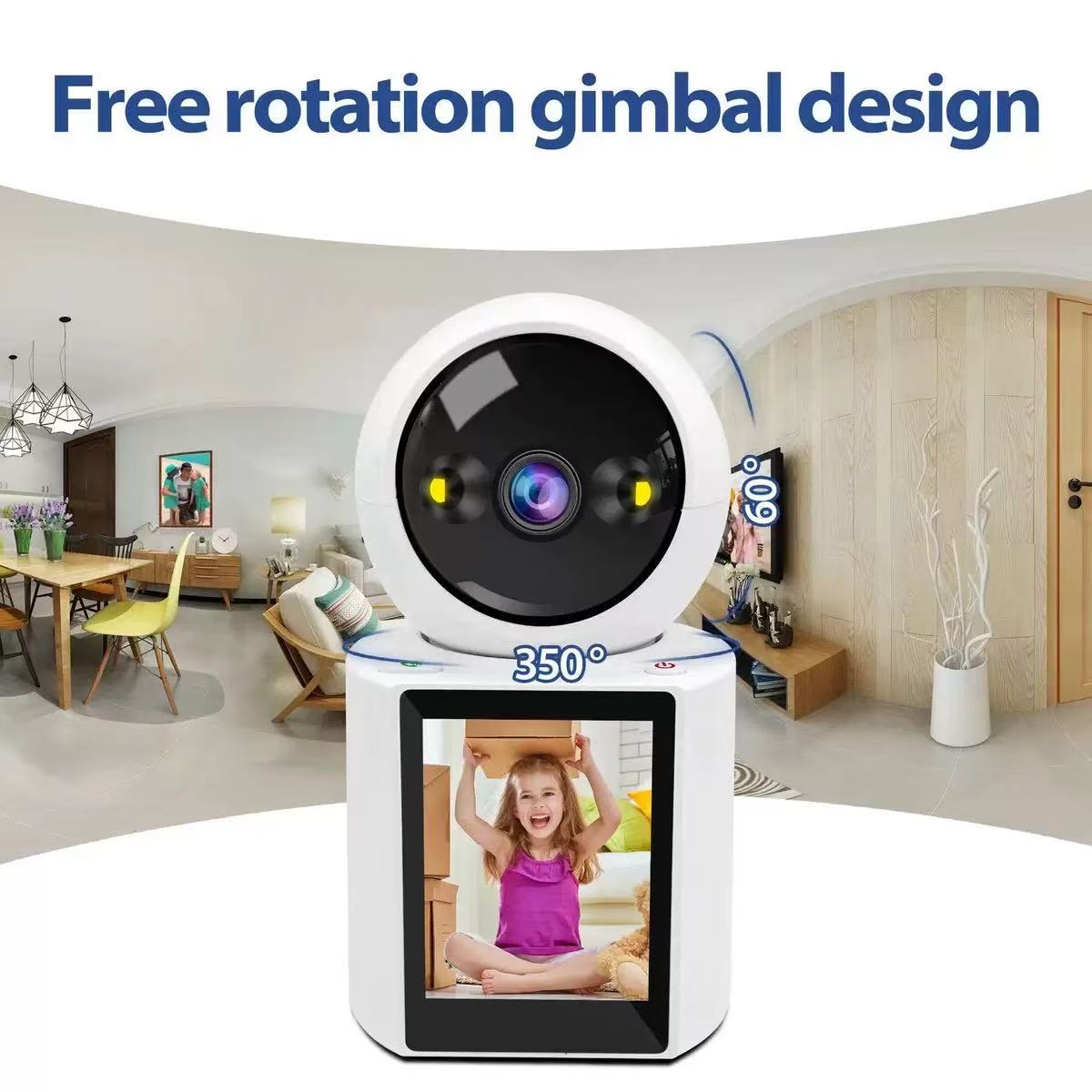 Camara de vigilancia wifi con pantalla de vídeo llamada